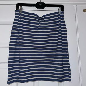 Loft stretchy jersey pencil skirt in blue and white stripe